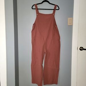 🥳2 for $15🤑 Rose Linen Look Jumper Jumpsuit Romper Overalls Size L-XL